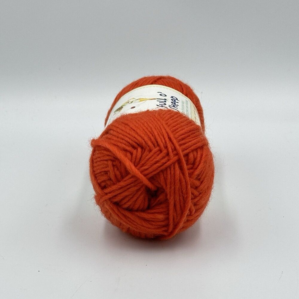 Stitch Nation “FULL O’ SHEEP” Yarn 100% WOOL Partial Skein 2 7/8 Oz “Clementine” - Picture 2 of 7